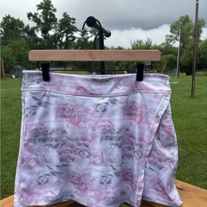 PGA Tour Pink and White Skirt